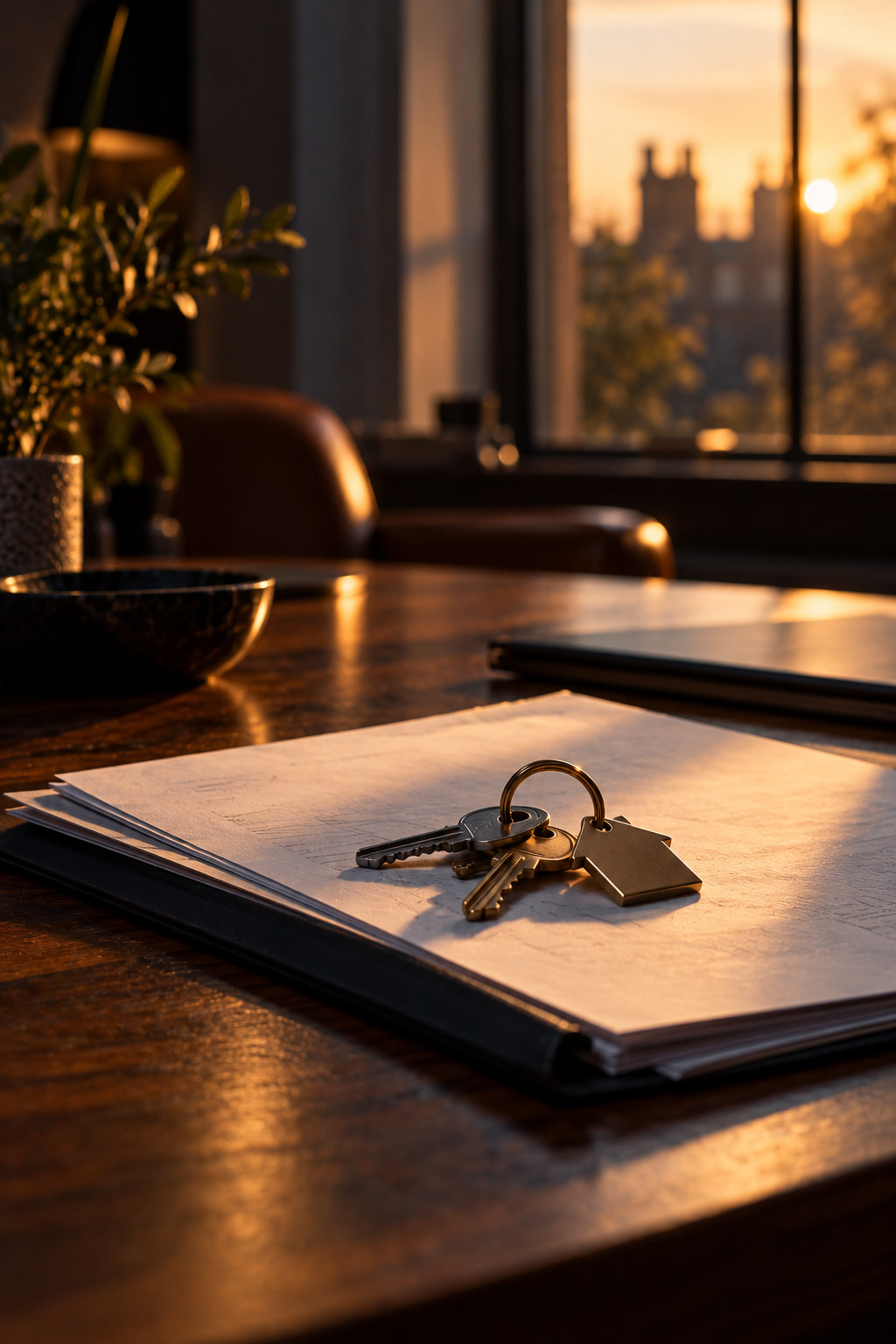 House keys on a property document